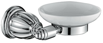 Мыльница керамическая RUSH Socotra, 22х16х9 см, хром, ST12411