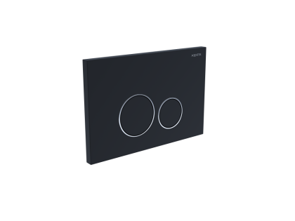 Панель смыва Aquatek Черная матовая ободок хром (клавиши круглые) KDI-0000020