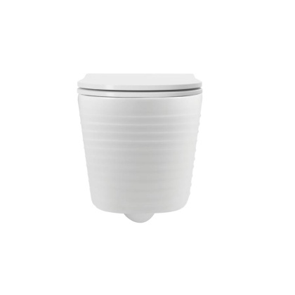 Унитаз подвесной Point Омега безободковый, белый, сиденье дюропласт микролифт быстросъем., PN41902