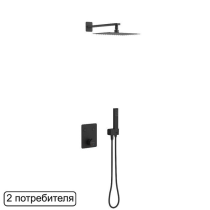 Термостатическая душевая система скрытого монтажа EXCELLENT Krotos AREX.SET.8045BL (черный мат) Термостатическая душевая система скрытого монтажа EXCELLENT Krotos AREX.SET.8045BL (черный мат)