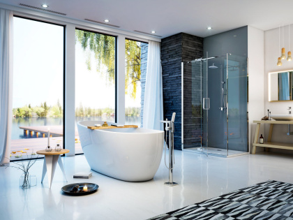 Смеситель для ванны отдельностоящий EXCELLENT Oxalia AREX.9055CR (хром)