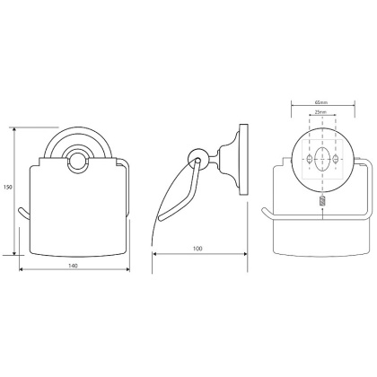 Держатель туалетной бумаги с крышкой