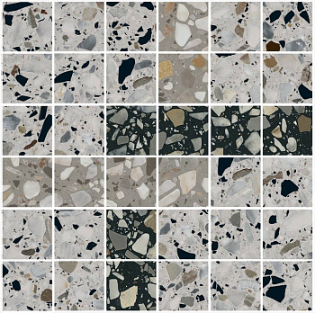 Декор мозаичный SG6531\MM Toscana черный,белый (30см*30см*9мм) (6шт/0,09м2) , шт