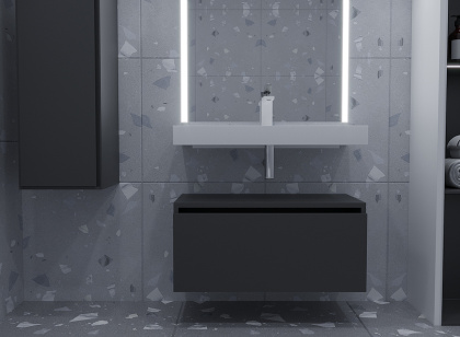 Ящик под столешницу 60см АНТРАЦИТ глянец VALLESSI UNO-S 897-060-A glossy Boheme