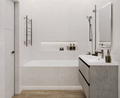 Mramor Princess White Керамогранит светло-серый 60х120 Полированный