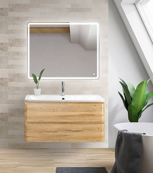 Тумба с раковиной подвесная BelBagno ALBANO 90 Rovere Rustico, раковина белая Тумба с раковиной подвесная BelBagno ALBANO 90 Rovere Rustico, раковина белая