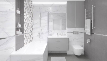 Elegance Плитка настенная белый мозаика 20х50