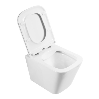 ARDENTE-R Унитаз подвесной безободковый, с сиденьем дюропласт soft close, BB520CHR/SC