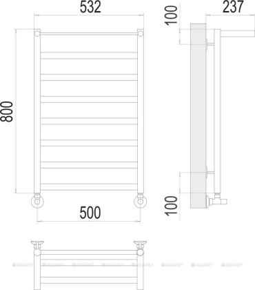 Полотенцесушитель Terminus Хендрикс П8 500х800 