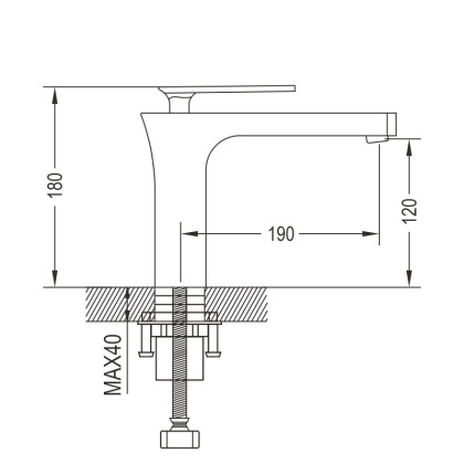 Смеситель для раковины латунь R2201F Смеситель для раковины латунь R2201F