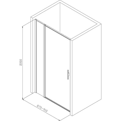 Душевая дверь Allen Brau Priority 90 3.31002.BA серебро браш Душевая дверь Allen Brau Priority 90 3.31002.BA серебро браш