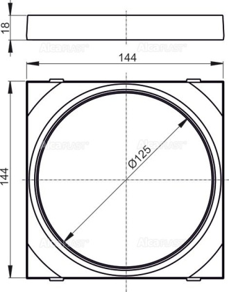 Вставка под водосточную трубу, комплект – черный