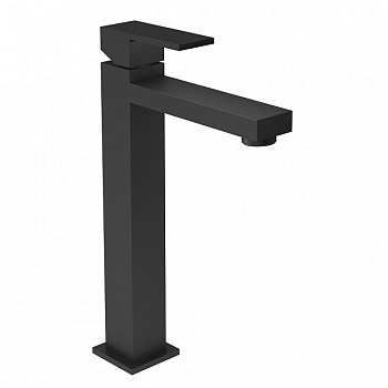 Смеситель для раковины FUTURA однорычажный высокий без донного клапана 3/8, матовый черный Смеситель для раковины FUTURA однорычажный высокий без донного клапана 3/8, матовый черный