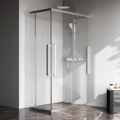 W84G-403-12080-MТ Душевое ограждение Func Square Slide 120х80, мат Хром, прозрачное