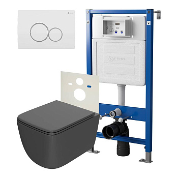 Сет: Система инсталляции Point Элемент для подвесного унитаза PN45120 + Клавиша смыва для инсталляции Point Виктория, белая/хром, PN44061WC + Унитаз подвесной Point Меркурий безободковый, сид.дюропласт микролифт быстросъем, графит, PN41831GM Сет: Система инсталляции Point Элемент для подвесного унитаза PN45120 + Клавиша смыва для инсталляции Point Виктория, белая/хром, PN44061WC + Унитаз подвесной Point Меркурий безободковый, сид.дюропласт микролифт быстросъем, графит, PN41831GM