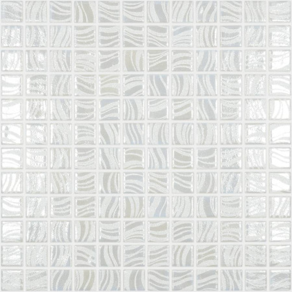 Стеклянная мозаика 7802 Glitter White 25x25, Glitter