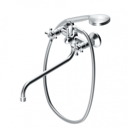 D6095000 Vintage двухзахватный Смеситель Для ванны и душа с универсальным изливом и душевым набором