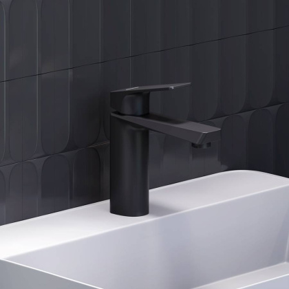 400210300 Merkur Смеситель для умывальника, чёрный