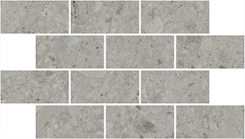 Декор Чеппо ди Гре мозаичный серый матовый обрезной 34,6x20x0,9