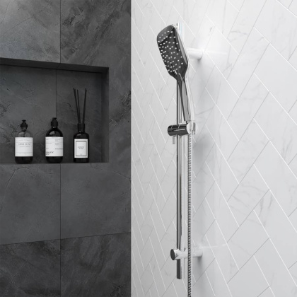 931001000 Eclipse, душ. комплект: ручн.душ 3 ф-ии 120 мм, штанга 700 мм, Хром 931001000 Eclipse, душ. комплект: ручн.душ 3 ф-ии 120 мм, штанга 700 мм, Хром