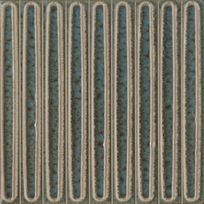 Декор чипсет Далия бирюзовый тёмный глянцевый 20x20x0,95