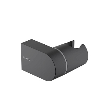 Держатель ручного душа AQUATEK, матовый черный AQ2406MB Держатель ручного душа AQUATEK, матовый черный AQ2406MB