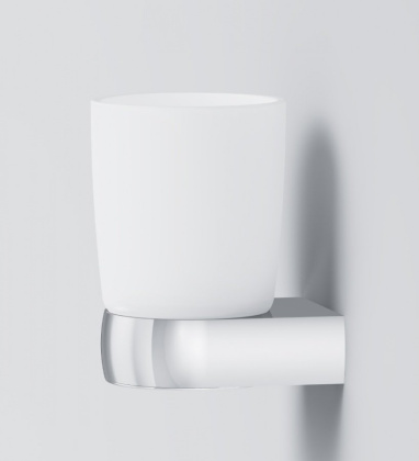 A3034300 Sensation, Стеклянный стакан с настенным держателем, хром, шт