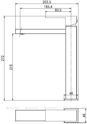 Смеситель для раковины Aquanet Blanco AF420-11W Смеситель для раковины Aquanet Blanco AF420-11W