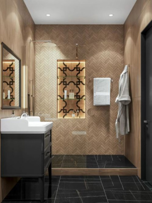 Декор T042\SG5264 Монтиони бежевый тёмный матовый 35,5см*34см*9мм (1уп/6шт/)мозаичный, шт