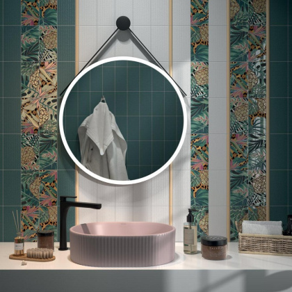 Декор HGD\A494\19056 Пальмейра флора 9,9см*20см*6,9мм (1уп/36шт/0,712м2) Ткань, шт Декор HGD\A494\19056 Пальмейра флора 9,9см*20см*6,9мм (1уп/36шт/0,712м2) Ткань, шт