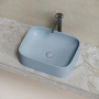 Умывальник чаша накладная прямоугольная (цвет Серо-Голубой Матовый) Element 505*380*150мм