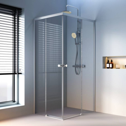 W94G-403-10080-MТ Душевое ограждение X-Joy Square Slide 100х80, мат Хром, прозрачное W94G-403-10080-MТ Душевое ограждение X-Joy Square Slide 100х80, мат Хром, прозрачное