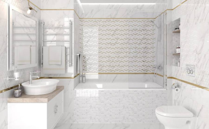 Декор Camelot wing белый 20x60 (1уп/6шт), шт