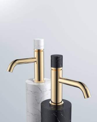 Смеситель STICK для умыв.низ.GOLD MRAMOR WHITE_Комплект Смеситель STICK для умыв.низ.GOLD MRAMOR WHITE_Комплект