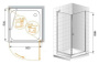 ELENA-W-A-1-80-C-Cr Душевой уголок