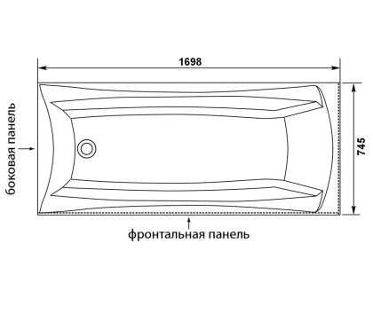 Акриловая ванна Aquanet Cariba 170x75 Акриловая ванна Aquanet Cariba 170x75