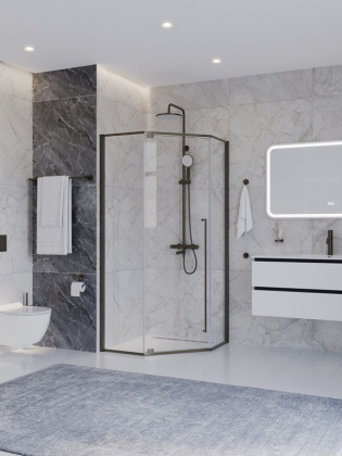 Душевой уголок CEZARES PLANE-P-1-90-C-CR