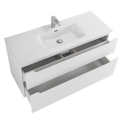 Тумба с раковиной подвесная BelBagno ETNA-H60 120 Bianco Lucido, раковина белая