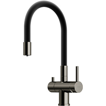 Смеситель для кухни SANCOS Lucia с возможностью подключения фильтра для воды, цвет вороненая сталь, арт. SC4004GG