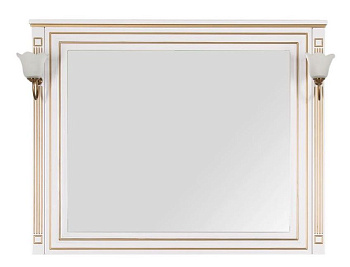 Зеркало Aquanet Паола 120 белый/золото