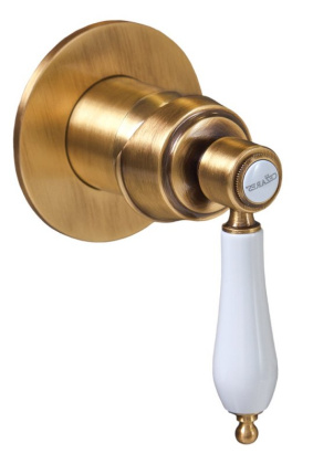 APHRODITE-DIM2-01-Bi Встраиваемый однорычажный смеситель для душа, исполнение хром, ручки белые