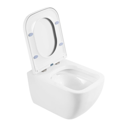 ALPINA Унитаз подвесной безободковый с сиденьем дюропласт soft close, BB10100CHR/SC