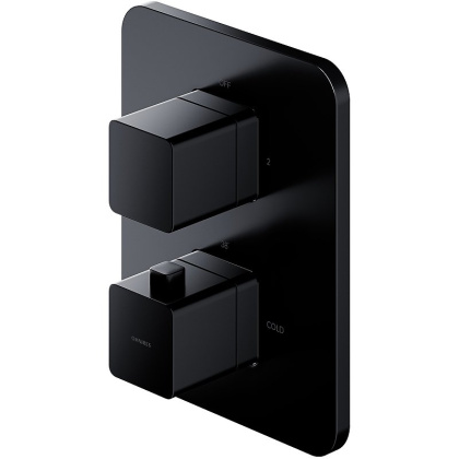 Смеситель термостатический для душа скрытого монтажа OMNIRES PARMA PM7436BL (черный BLM)