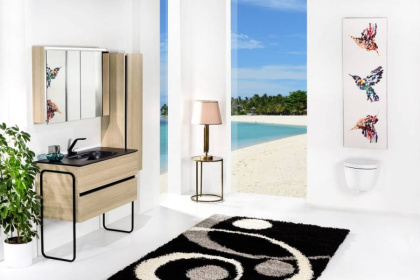 Зеркальный шкаф Vallessi 100 LIGHT OAK с подсветкой 546-L Boheme