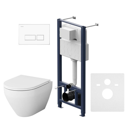 IS47001.701700 Инсталляция с клавишей Pro S Белый с подвесным унитазом Spirit V2.0 FlashClean с сид м/л