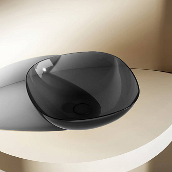 Раковина накладная прозрачная ABBER Kristall AT2806Onyx Раковина накладная прозрачная ABBER Kristall AT2806Onyx