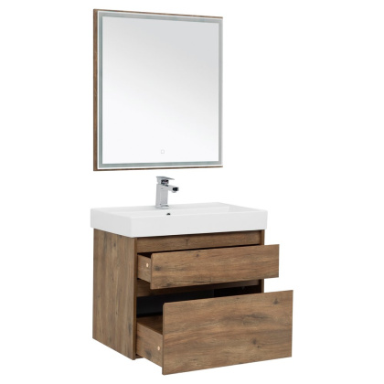 Мебель для ванной Aquanet Nova Lite 75 дуб рустикальный (2 ящика)