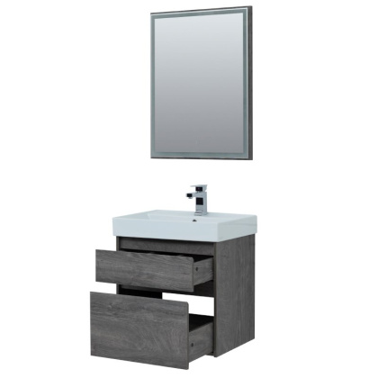 Мебель для ванной Aquanet Nova Lite 60 дуб рошелье (2 ящика)