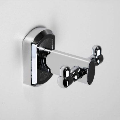 Крючок двойной Oder, 6,5х5,7х6,5 см, хром, K-3023D