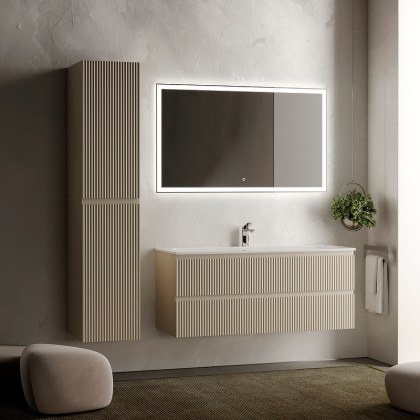 Тумба подвесная SANCOS Snob R 1195х445х500, c двумя ящиками оснащенными доводчиками, Beige Soft, арт.SNR120CE